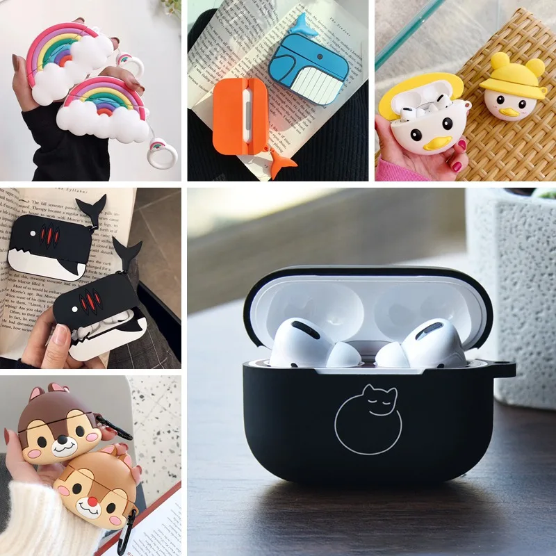 

For Apple AirPods Pro Case Cartoon Cute Pattern box Shell Earphone Case For Air pods Pro 3 Cover soft Silicone Protective Fundas