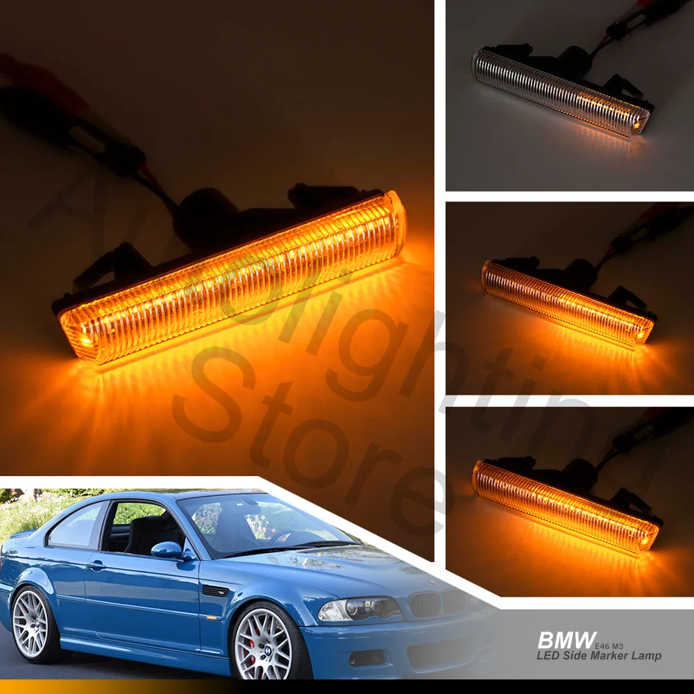 2pc ledサイドマーカーランプターン信号squentialインジケータ 