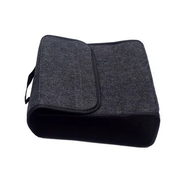 

Holder Car Storage bag Trunk Organizer Foldable Box Wool Felt Gray 1pc