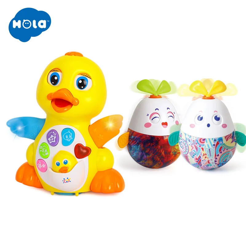  HOLA 808&3132 Dancing Duck with Light/Music/Electric and Baby Rattles Mobile Dancing Rabbit Tumbler