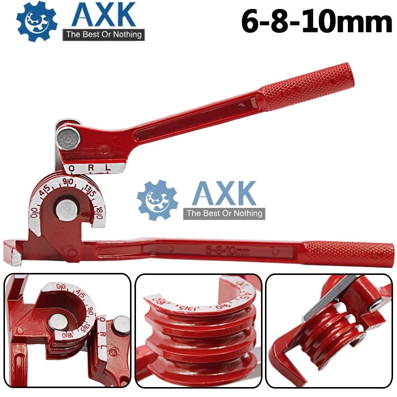 180 Degree Combination Tube Bender 3-in-1 Tube Bender Pipe Bending Tool Metric 6mm 8mm 10mm Inch system 1/4 5/16 3/8 LT249