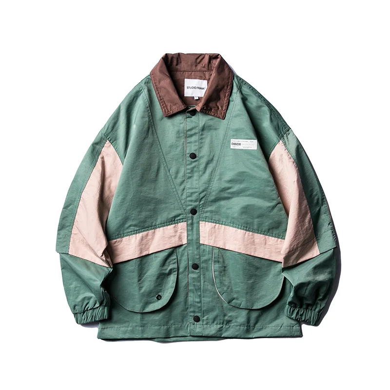 

Luoye luo ye 2020 Spring New Style Japanese-style Men's Casual Men's Loose-Fit Jacket Mixed Colors Ball Uniform Sfj-263