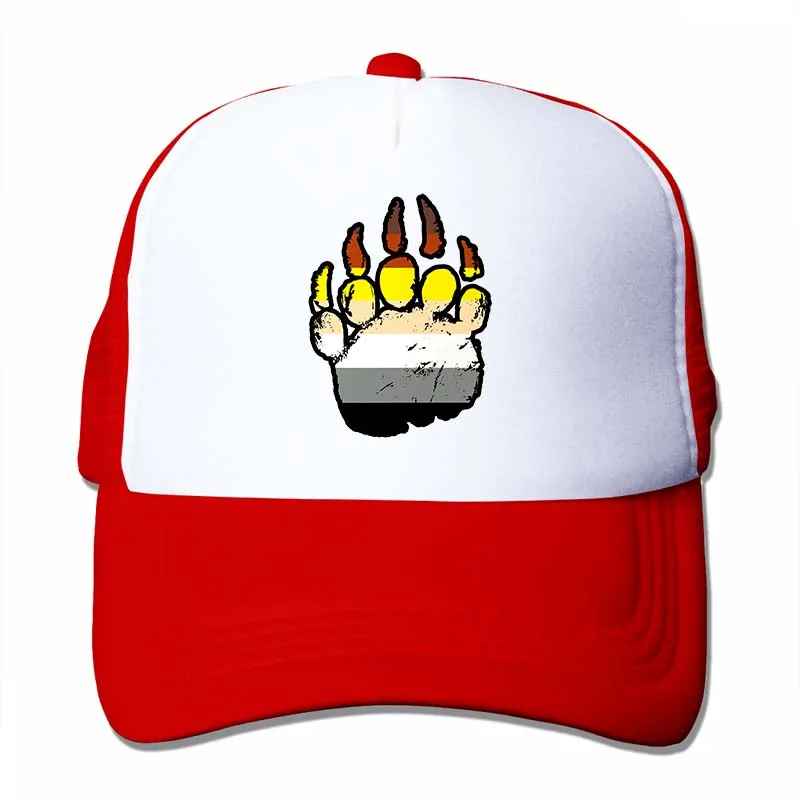 Gay Bear Pride Paw(2) бейсболка для мужчин и женщин, Кепка для водителя грузовика, модная Регулируемая Кепка - Цвет: 4-Red