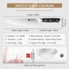 XINZUO 8.5'' inch Chef Knife German 1.4116 Stainless Steel Kitchen Knives New Arrival Cooking Accessory Tools with Ebony Handle ► Photo 2/6