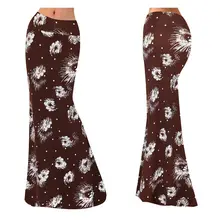 Новые женские юбки Элегантные длиной до пола Цветочные Длинные макси юбки винтажная Повседневная тонкая юбка-годе для женщин s