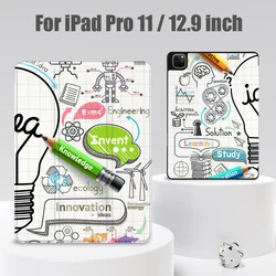 Mtt tablet caso para ipad pro 11 12.9 polegada com suporte de lápis 2021 magnético flip suporte inteligente capa couro proteção fundas