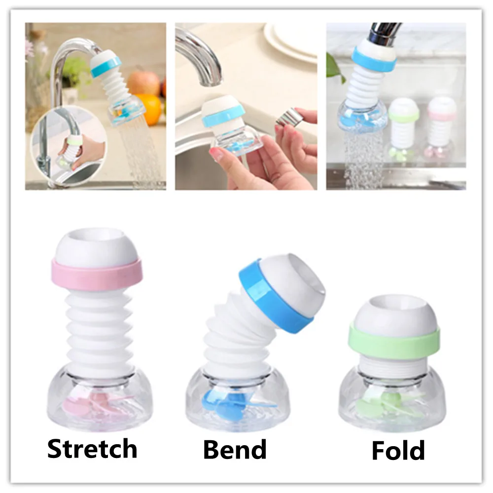 Adjustable Kitchen Faucet Nozzle Extender Swivel Water Tap Filter Water Saver Splash-Proof Water Outlet Bathroom Accessories