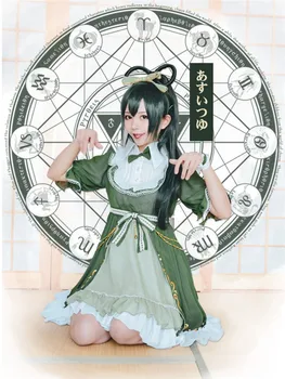 

2020 Boku no ACADEMIA Asui Tsuyu Magician Lolita Dress Campus style sweet and cute Loli green dress in stock Free shipping A