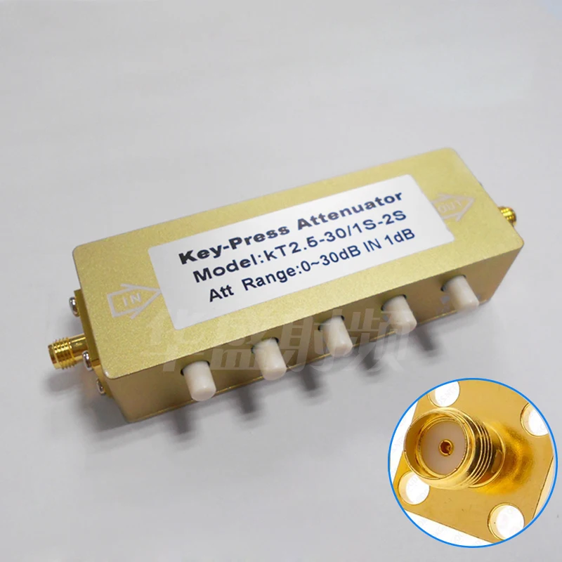 SMA / N RF adjustable attenuator 0 30dB step adjustable attenuator