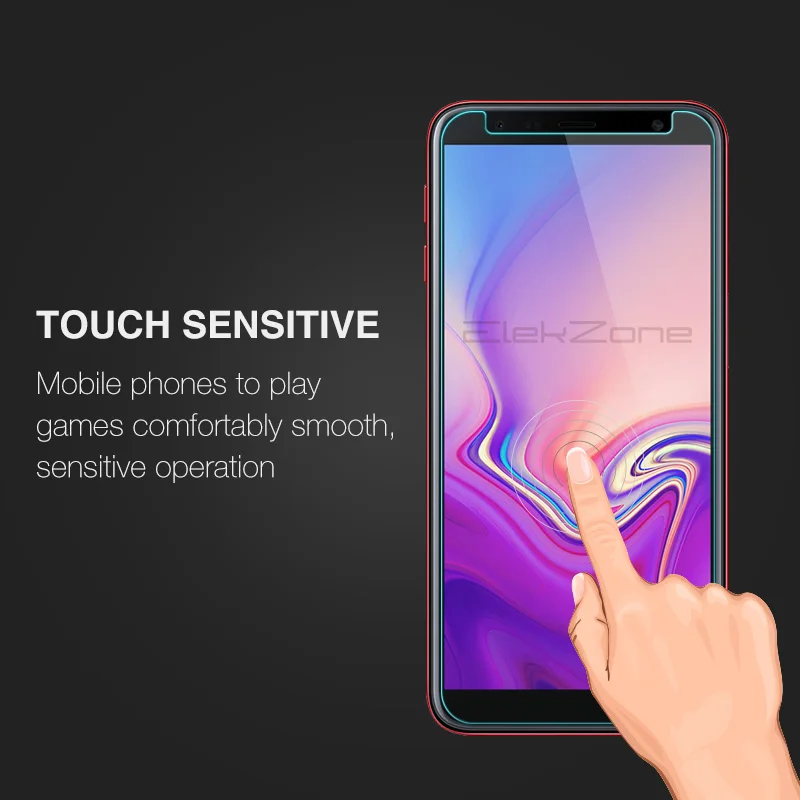 3 шт. закаленное стекло для Samsung Galaxy J6PLUS Защитная пленка экрана HD 2.5D стеклянная
