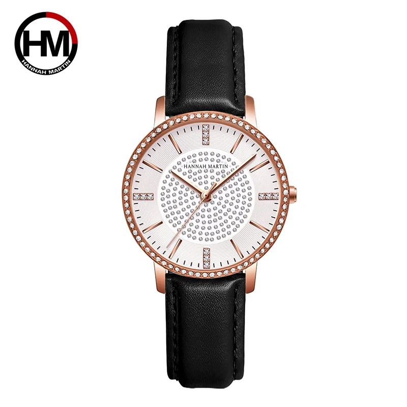 

Dropshipping Women Ultra Thin Creative Watch Ladies Watches Stainless Steel Black Leather Rose Quartz Watch For Female Clock2019