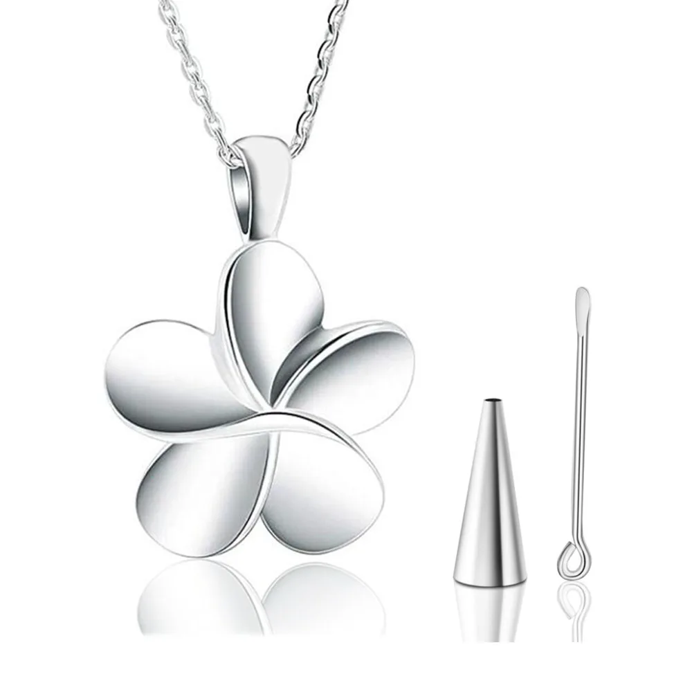 Collana Urna A Cuore Con Rosa Per Ceneri – Gioielli Cremazione In Acciaio Inox Per Ricordo Umano O Animale – Con Catena - 2