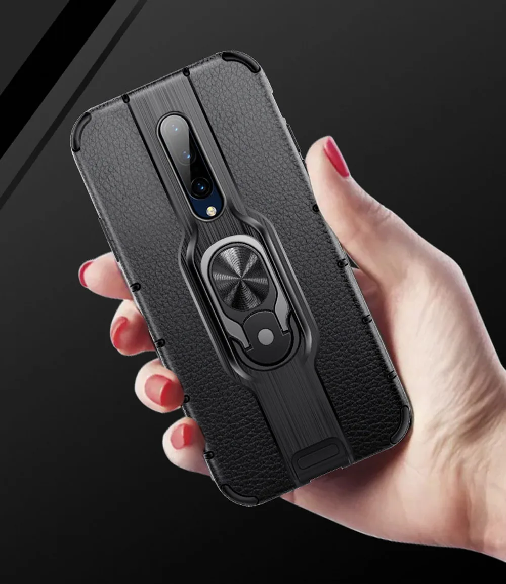 Для Oneplus 7 Pro Чехол с магнитным кольцом на палец задняя крышка противоударный чехол-бампер для телефона для Oneplus 7 One Plus 7 Pro Oneplus7