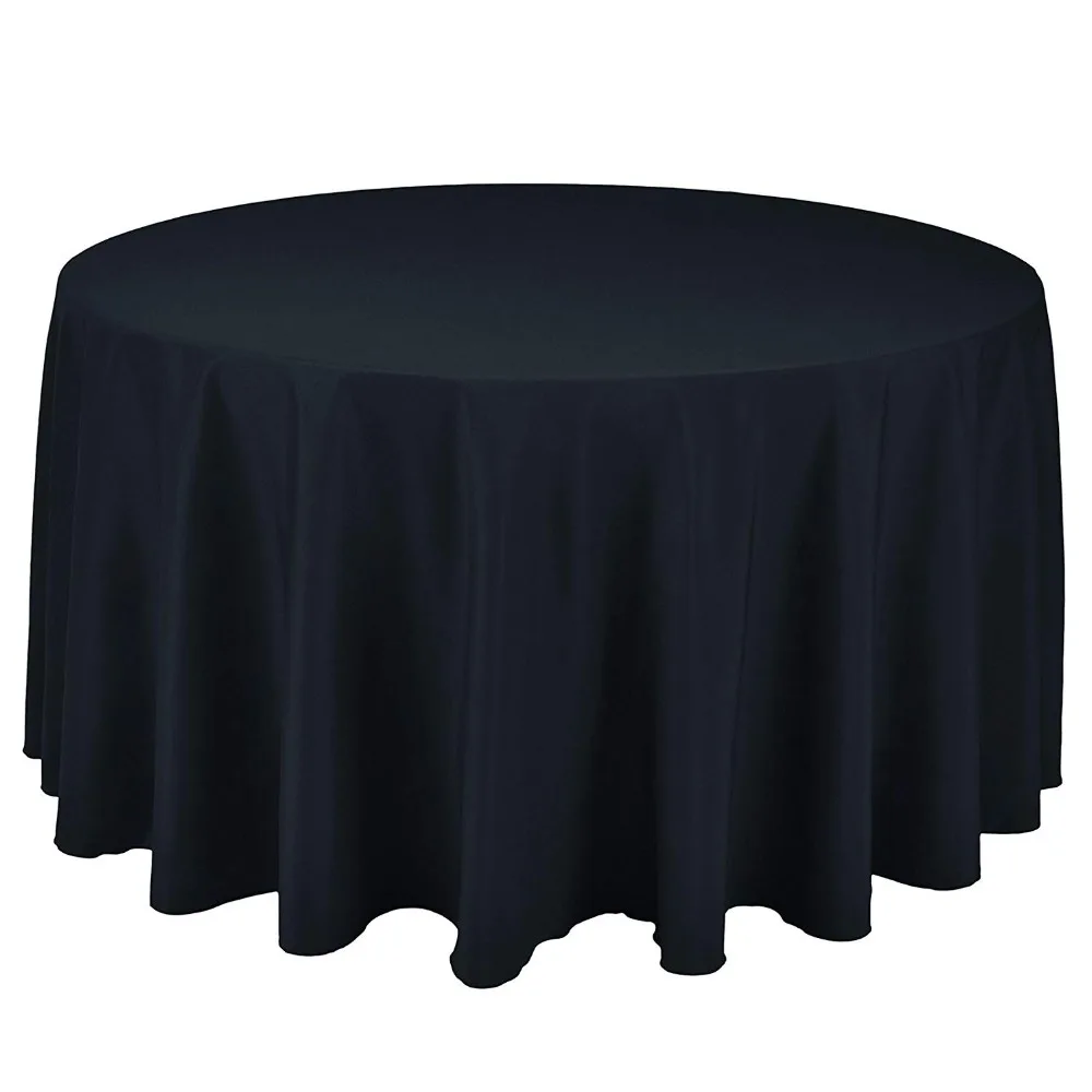 圆形藏青色桌布