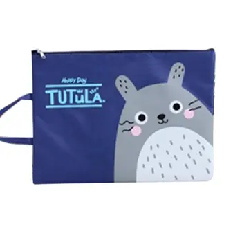 

Cartoon Oxford Chain File Bag A4 Neutral Oxford Cloth Zipper Waterproof Bag File Storage Wearable And Durable