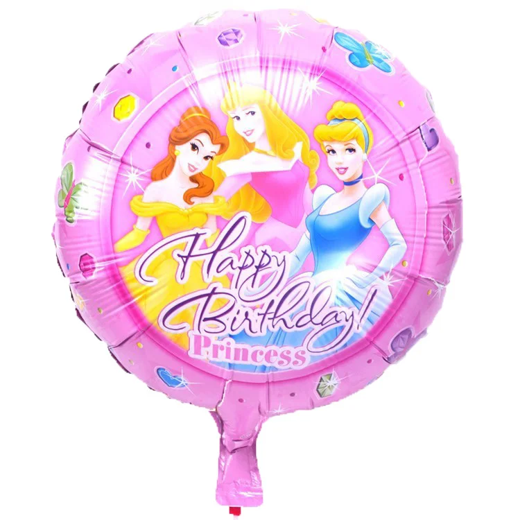 18inch ballon 1pcs Вечерние украшения для торта в стиле принцессы Эльзы, платья Белоснежки, вечерние украшения для девочек на день рождения - Цвет: 18inch ballon 1pcs