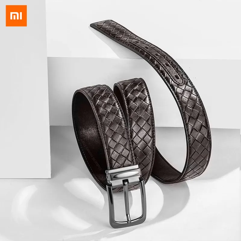 Xiaomi Mijia VLLICON головной слой воловья кожа плетеный пояс мужской деловой кожаный ремень Повседневная мода классический подарок ретро