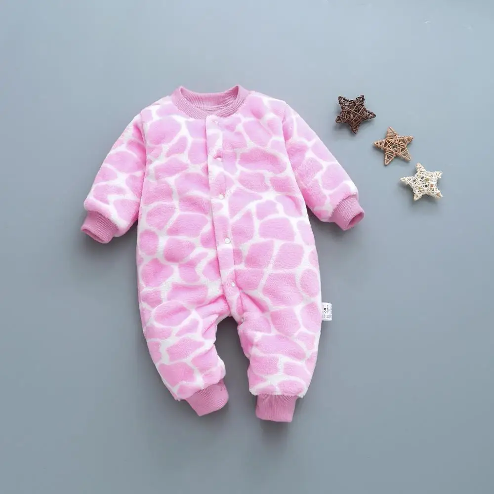 Baby Girl Boy Thick Romper Warm Winter Newborn Infant Baby Leopard Carto Fleece Romper Jumpsuit Soft Pajamas Clothes 2019 Newest Baby Girl Boy Thick Romper Warm Winter Newborn Infant Baby Leopard Carto Fleece Romper Jumpsuit Soft Pajamas Clothes 2019 Newest