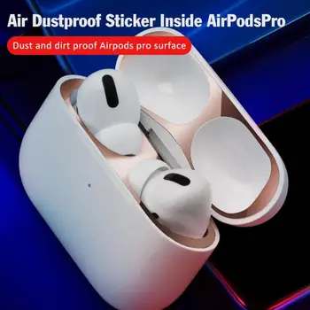 

Colorful Metal Dust Guard Sticker Case Sticker Fashion Earphones Charging Box Case For AirPod Apple AirPods Air Pods Pro 2 1