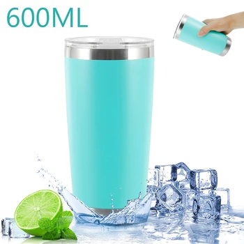 

600 Ml Stainless Steel Vacuum Insulated Tumbler Cup Coffee Thermos Mug Portable Car Vacuum Flasks Travel Thermal Water Bottle