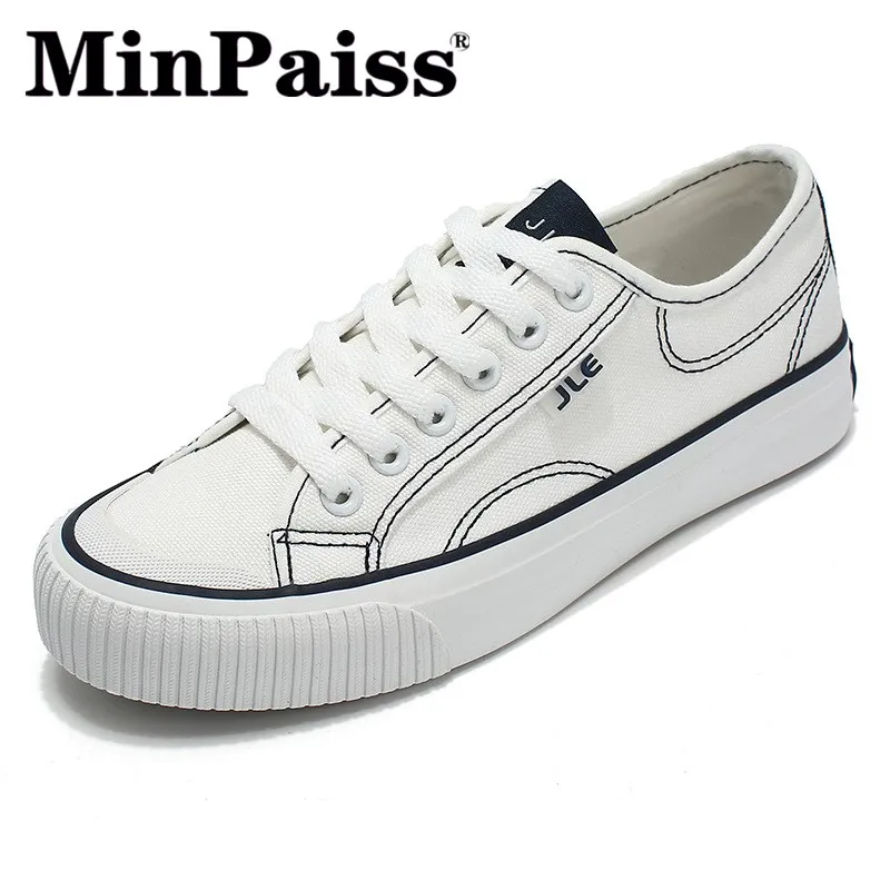 

Autumn Canvas Women's Low-top Cloth Breathable Flat Bottom Casual White Shoes Sports Black Shoes Flat Women Loafers Women
