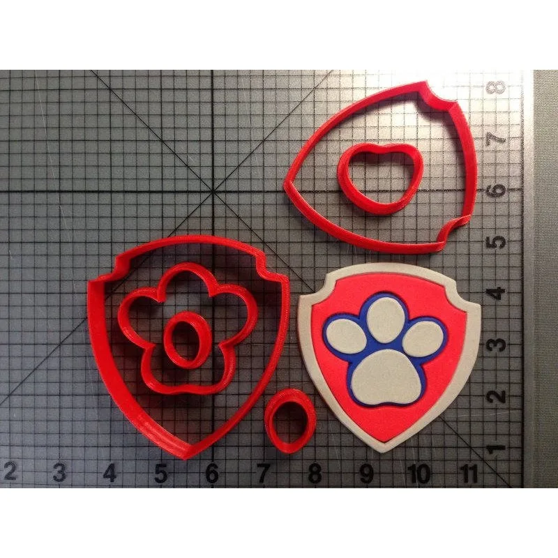3D Печатный пластиковый детский мультфильм собака логотип в виде лапы значок украшения торта кекс идея для мальчика формочка для печенья набор