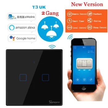 

Sonoff T3 UK 2C British Standard Smart Home Wall Touch SwitchWifi/APPHand