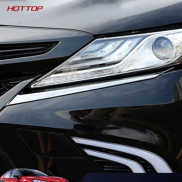 Автомобильные фары из нержавеющей стали, брови, веки для Toyota Camry, автомобильный Стайлинг, передняя фара, брови, накладка, аксессуары
