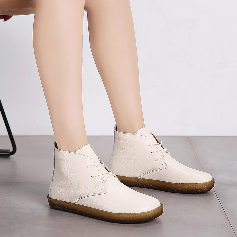 AARDIMI botas mujer; ботильоны; женская обувь из натуральной кожи; женские резиновые сапоги; женская обувь на плоской подошве со шнуровкой; сезон весна-осень