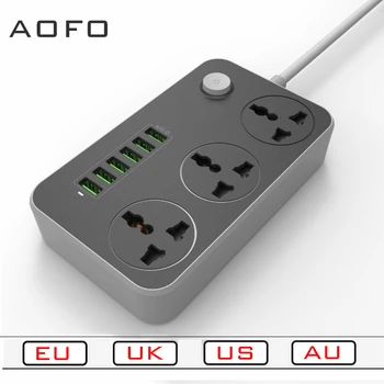 

BAVIN 3-Outlet Surge Protector Power Strip with USB Charging 6 Ports 3.4A/17W, 2 meters Heavy Duty Extension Cord