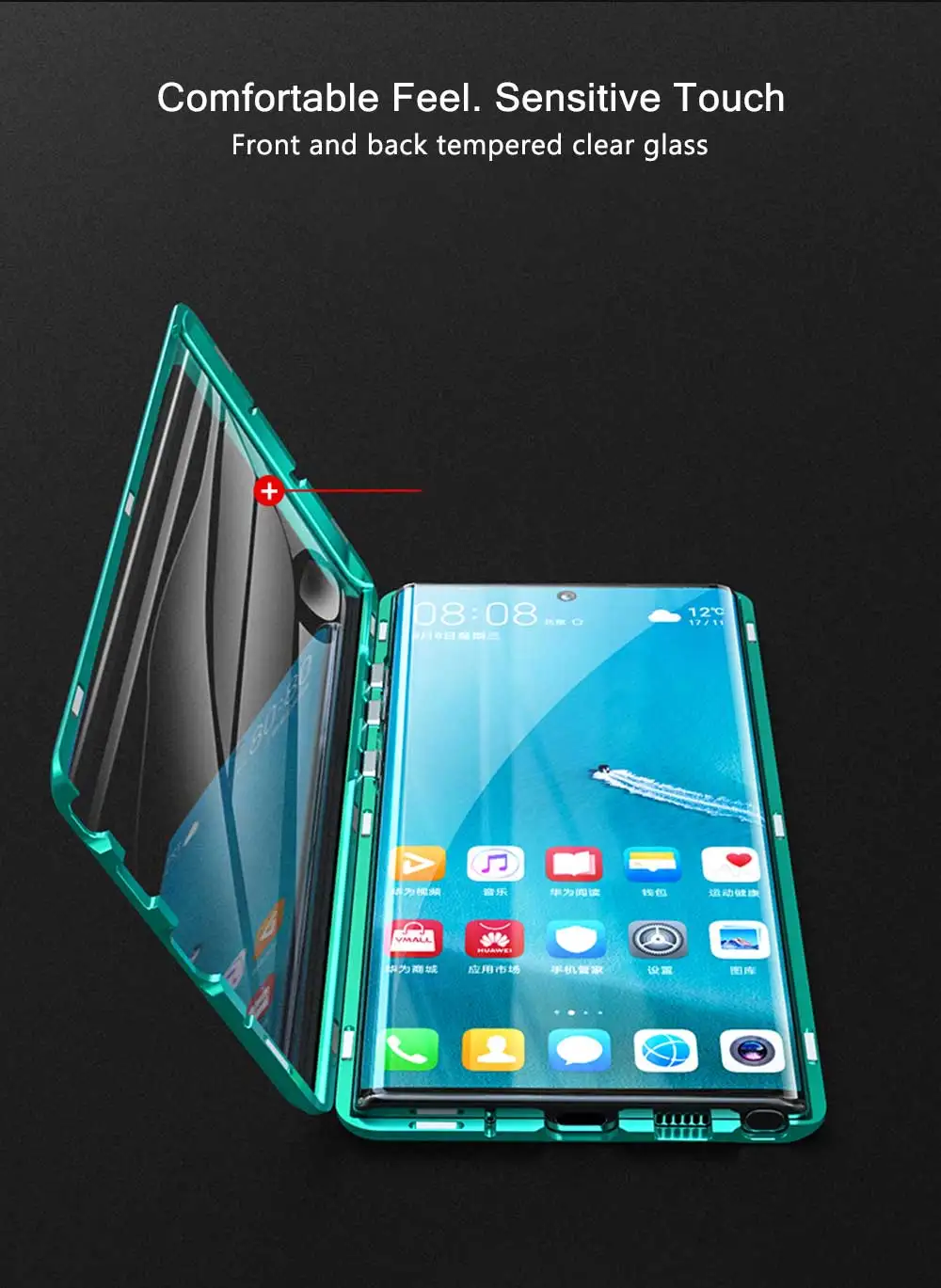 Двусторонняя Стекло чехол для huawei P30 Lite чехол Металлические Магнитные бампер с полной защитой жесткая накладка на заднюю панель для huawei P 30 P30 Pro Чехол