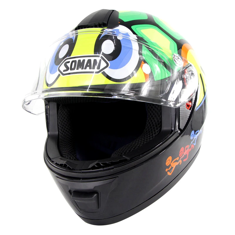 Soman SM962 Turtle Painted Highway Racing Motor Helmets Full Face Classic casco capacete moto Scooter Motorcycle Helmet | Автомобили и