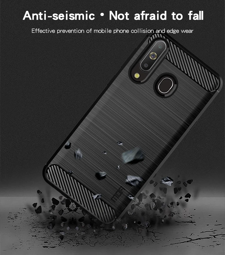 Силиконовый защитный чехол Mofi для samsung Galaxy A8S, ударопрочный чехол из углеродного волокна и ТПУ, чехол Conque, чехол для телефона, задняя крышка