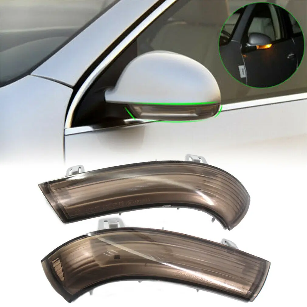 2 шт. зеркальный индикатор поворота светильник для VW Golf GTI Jetta MK5 Seat Passat Дымчатая боковая Поворотная сигнальная лампа автомобильные аксессуары
