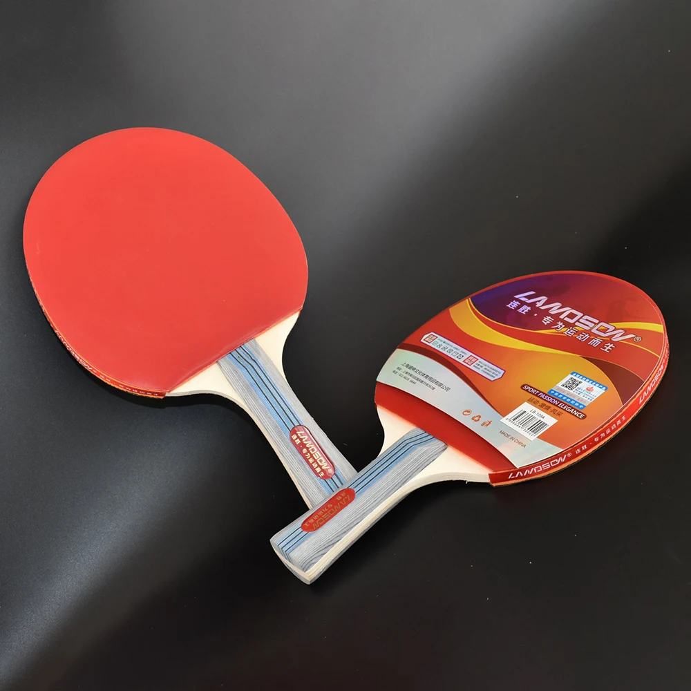

Landson Pure Wood Double-sided Pimples In Table Tennis Racket Both Offensive and Defensive Ping Pong Racket