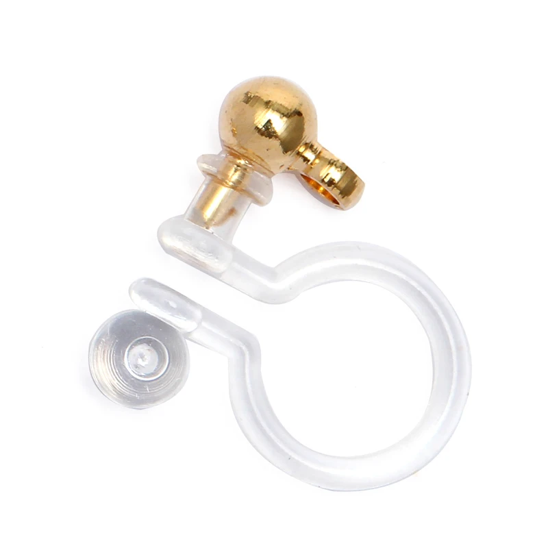 Clip A U In Lega Trasparente Clip Per Orecchini Senza Foro PH PandaHall - 24 Pezzi Trasparenti Anti Allergia Orecchini Senza Perforazione - 13