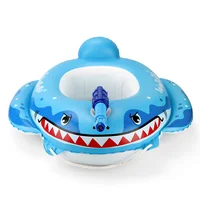 Baby Swimming Pool Float With Water Gun Accessories Shark Swim Ring Inflatable Floating Fun Toys Swim Seat Boat For 3-6Y 2