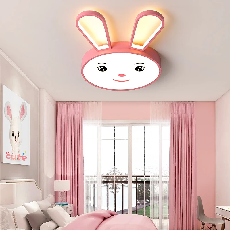Nordic rabbit home decoration salon bedroom decor smart led lamp lights for room dimmable ceiling light lamparas indoor lighting | Лампы и