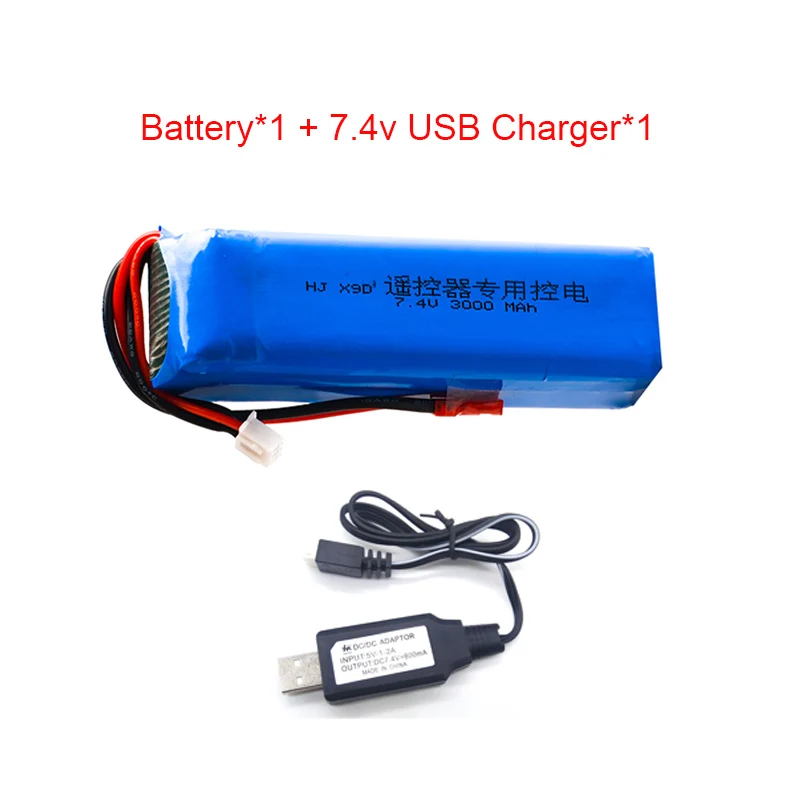 Upgrade 2S 3000mAh 7,4 V перезаряжаемая Lipo батарея для Frsky Taranis X9D Plus передатчик 2S Lipo зарядное устройство игрушки аксессуары