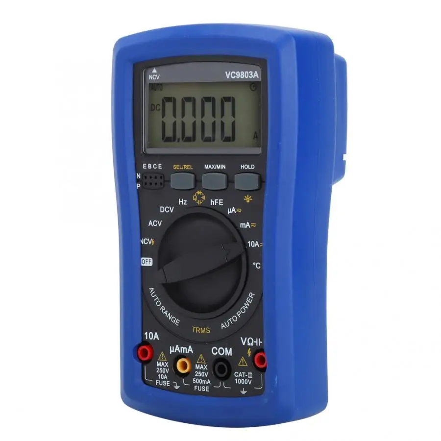 Цифровой мультиметр Амперметр VC9803A цифровой автоматический диапазон rure RMS мультиметр AC/DC напряжение/ток тестер Цифровой мультиметр