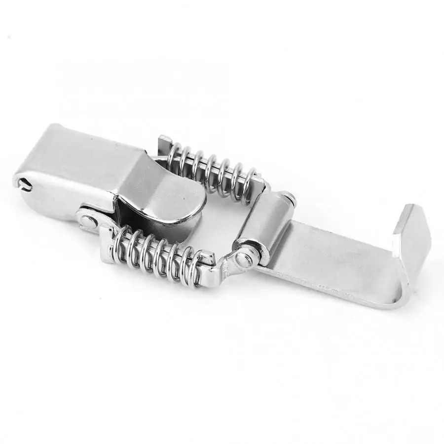 

2 Pcs Locking Latch Double Spring Hasps Chest Box Hardware Accessories