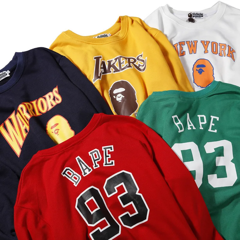 

Autumn And Winter New Style NBA-Japanese-style Popular Brand Crew Neck Pullover Team Crew Neck Pullover Hoody Base Shirt