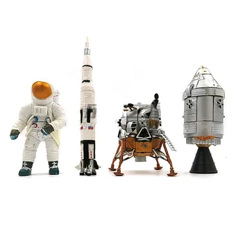 

Glue-Free Painting Version Apollo Moon Landing Series Flexible Glue Block Assembled Model Creative Moon Landing