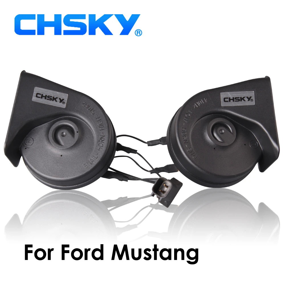 CHSKY Car Horn Snail type Horn For Ford Mustang 2005 to 2014 12V Loudness 110 129db Auto Horn Life Time High Low Klaxon|Multi-tone & Claxon Horns| AliExpress