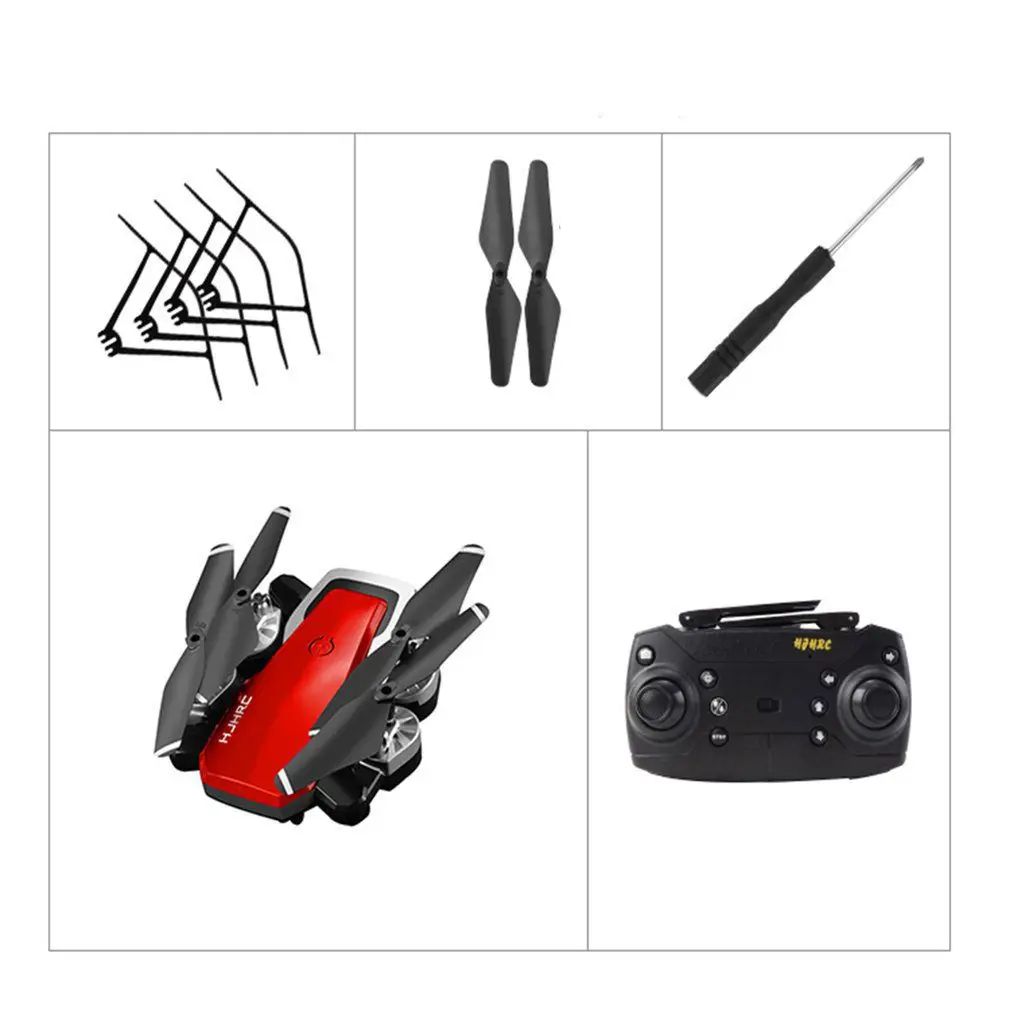 without camera Red HJ28 складной Радиоуправляемый Дрон 4 канала Wifi 2MP/5MP FPV камера Дрон высота удержания жестов фото/видео Радиоуправляемый квадрокоптер модель вертолета - Цвет: without camera Red