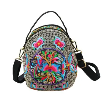 

WoMan Crossbody Embroidery Cell Phone Shoulder Bag Credit Card Slot