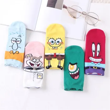 

Ladies Socks Women Streetwear Cartoon Socks for Girls Harajuku Kawaii Cute Socks Cotton SpongeBob Print Pattern Funny Socks