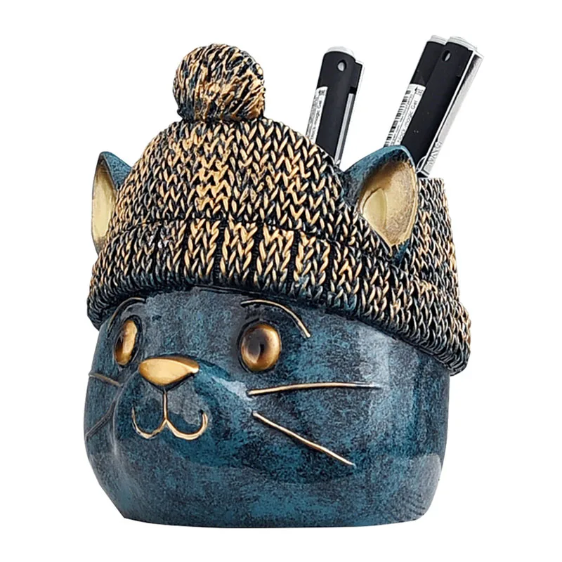 

Home Decoration Accessoires Cute Cats Miniature Model Pen Holder Pen Case Office Study Children Gifts Room Decoration Ornaments