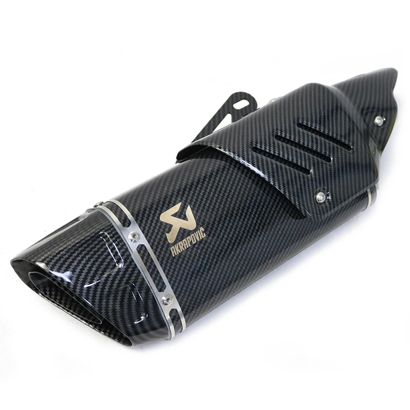 

51mm New Akrapovic Motorcycle Exhaust Muffler Fake Copy Carbon Fiber Exhaust Tube For suzuki gsr 600 bws 125 pcx 125 aerox