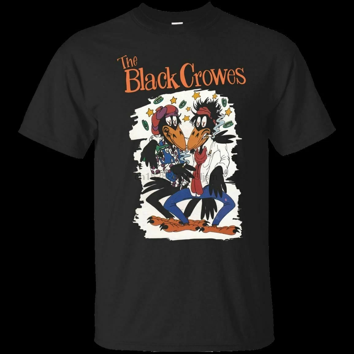 Черная классическая футболка The Black Crowes унисекс Gildan все размеры